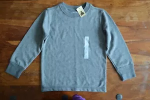 Boys Gap Kids Gray Long Sleeve Crew neck T-shirt Size 4 Years Old New with Tags - Picture 1 of 5