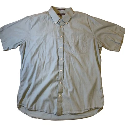 Camisa de vestir Nordstrom Rack manga corta con botones ajuste verde para hombre 17 1/2 Foto 1 de 4