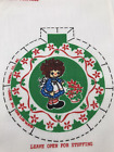 Vintage Raggedy Ann découpé et cousu ornements de Noël (8) panneau de tissu Springs Ind