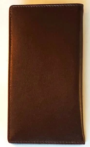 Standard size quality nappa EARTHY BROWN leather Eyeglass / Glasses Slip Case - Picture 1 of 1