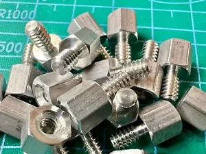 Lot 20pcs RAF 1/4" Hex Threaded Aluminum 1/4" Long Standoff, #6-32, Male-Female - Picture 1 of 1
