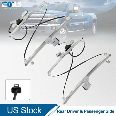 Par de reguladores de ventana trasera con motor para Chevrolet Avalanche 1500 2500 2002-2006 Foto 1 de 4