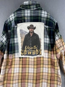 Yellowstone Women's Shirt Sz XL Flannel Dibs On The Cowboy Rip Wheeler - Picture 1 of 6