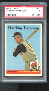 1958 Topps #322 Harding Peterson PSA 5 Graded Baseball Card MLB Pittsburgh Pirat