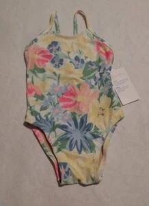 NWT Old Navy Floral Flower Print Swimsuit 1PC 3T Toddler Girl - Picture 1 of 1