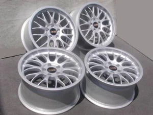 JDM Wheels BBS 18x8.2/9.5 5x114.3 45 DTM RG185 RG194 Color: DSK Set4 - Picture 1 of 8