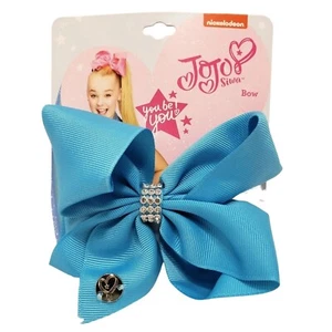 Girls Hair Bows Clips JoJo Siwa Bow Collection Medium Blue Girl Accessories - Picture 1 of 5
