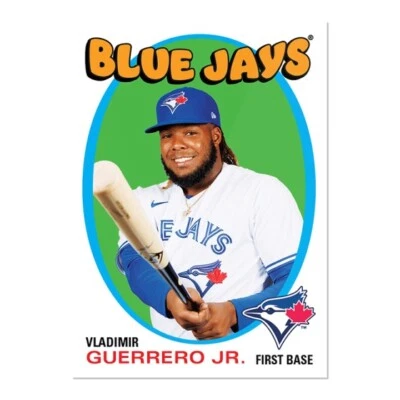 2023 Topps TBT 16 “1971-72 Hockey” #47 ⚾️ Vladimir Guerrero Jr ⚾️ Blue Jays - Image 1 of 2