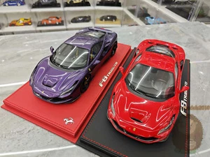 BBR 1/18 Ferrari F8 Tributo Limited Resin Diecast Model Car Hobby Toy Red/Purple - Picture 1 of 26