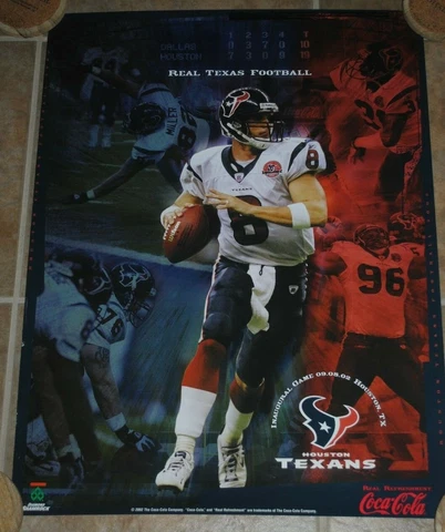 Houston Texans 2002 INAUGURAL GAME 18x24" poster, Texans 19, Cowboys 10, EX++ Cover