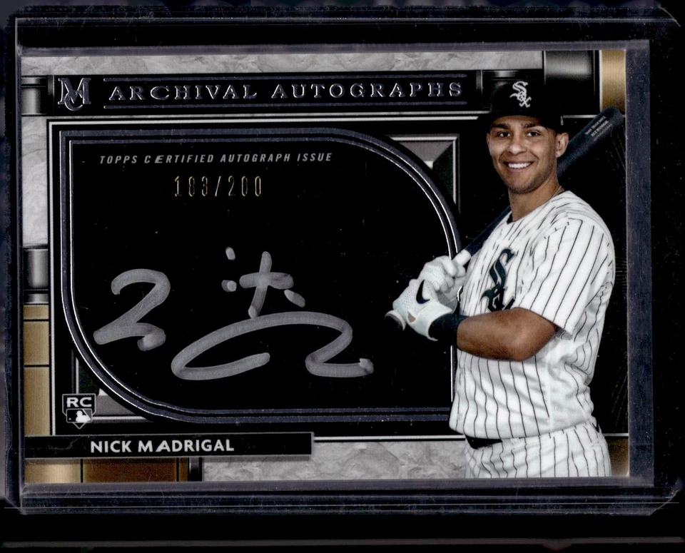 2021 Topps Museum Collection #AA-NM Nick Madrigal Archival Autograph #/200 - Image 1 of 2