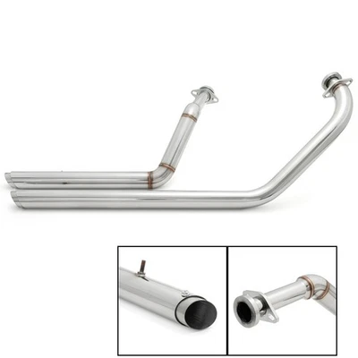 Tubo silenciador de escape doble pulido para SUZUKI Boulevard C50 C T B VL800 Limited Foto 1 de 4