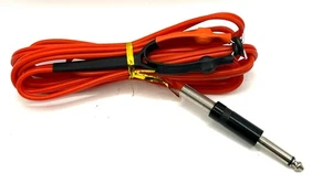 Tattoo Power Supply RED Silicone Clip Cord 1/4" Phono Plugs 6 ft Long Heavy Duty - Picture 1 of 2