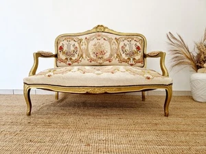 Antique French Louis XV Style Sofa - Picture 1 of 11
