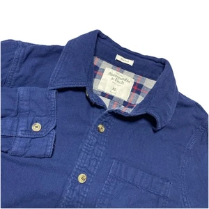 Abercrombie Fitch Hemd Herren Extra Large Blau Muskel Flanell Gefüttert Knopf Freizeit - Bild 1 von 12