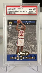 Grant Hill 1994 Collectors Choice You Crash the Game Scoring RC #S3 PSA 8 - Gold - Picture 1 of 4