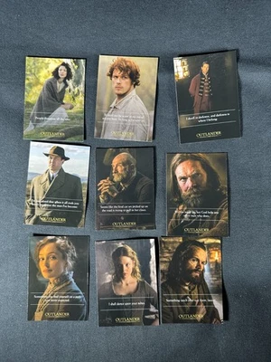Cryptozoic Outlander Season 1 Quotes Card Set Complete S1-S9 - Image 1 of 4