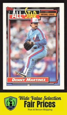 1992 Topps Denny Martinez #394 Montreal Expos NL All-Star Baseball Card - Image 1 of 2