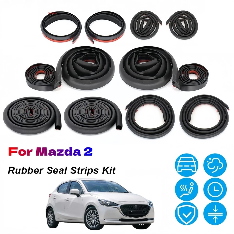 Tiras de sellado de goma para borde de puerta para Mazda 2 Foto 1 de 4