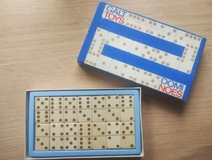 Vintage Dominoes Set from Galt Toys. Gold spots on white tiles. - Picture 1 of 6