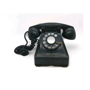 Teléfono giratorio Western Electric negro teléfono de escritorio vintage - Imagen 1 de 10
