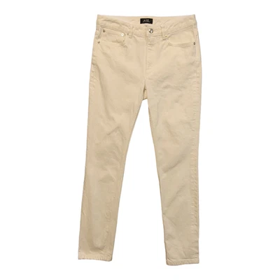 Jeans APC Feminino Alto Padrão 29 Branco Cintura Média Skinny Minimalista Normcore - Imagem 1 de 4