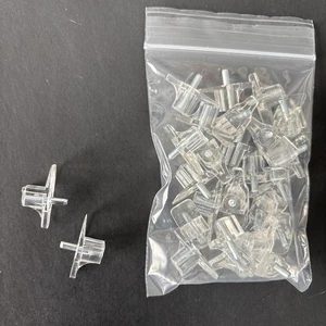 3mm Clear Plastic & Metal Shelf Pins Support Pegs for Cabinet or Bookcase - Bild 1 von 3