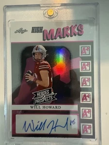 2024 Leaf Heroes & Prospects - High Marks Will Howard /5 Auto Steelers - Picture 1 of 2