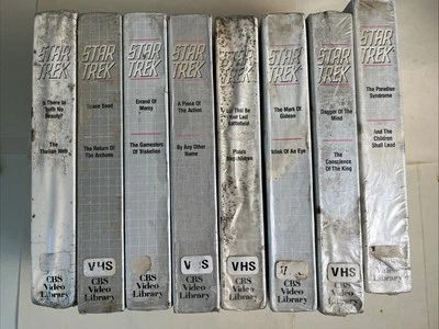 Star Trek TOS Collector's Edition CBS Video Library 1966 Lot 8 VHS Tapes Sealed - Image 1 of 4