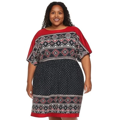 Vestido Lucky Winner Funda Mujer Multicolor Suroeste Geométrico Boho EE. UU. Foto 1 de 4