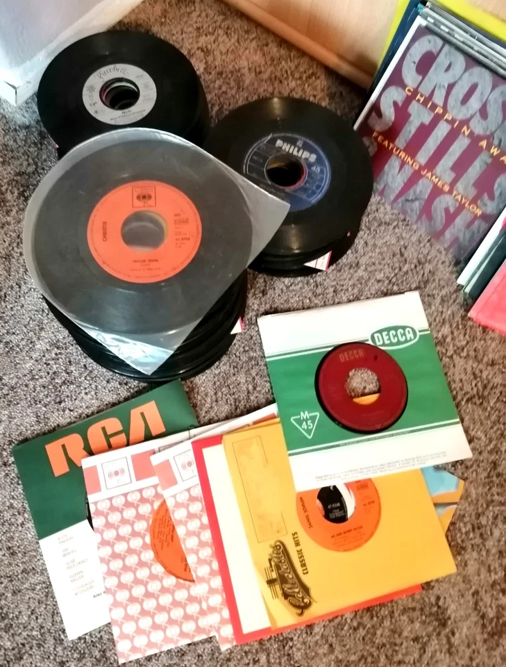 230 Jukebox Vinyl Singles Pop Rock Schlager Disco Oldies + 200 Leer Cover Hüllen - Bild 1 von 4