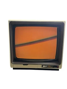 80s Vintage Zenith Data Systems ZVM-122 14" Monitor Green Screen TESTED - Picture 1 of 13