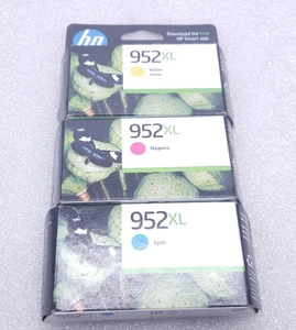 HP 952XL Cyan Magenta Gelb Tintenset L0S61AN L0S64AN L0S67AN Ablaufdatum 2023+ #99 - Bild 1 von 4