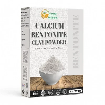 Ervas Botanica argila bentonita cálcio grau alimentício em pó 8 oz/227 gms/1/2 lb - Imagem 1 de 4