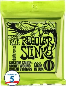 Ernie Ball 2221 Regular Slinky Nickel Wound Electric Guitar Strings - .010-.046 - Picture 1 of 1