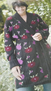 Sasha Kagan Knitting Pattern  For Gorgeous  Coatigan  in  D.K-Sizes 34-46in - Picture 1 of 2