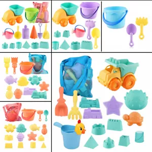 Outdoor Toddlers Beach Toys Sand Toys Set with Bucket Castle Molds for Kids 3-10 - Picture 1 of 33