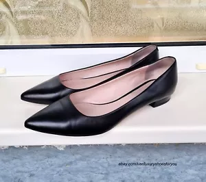 GINO ROSSI Black Leather Flats gr. 42 - Bild 1 von 4