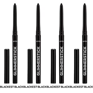 NEW Avon Glimmerstick Retractable Eyeliner - Blackest Black 0.28 g / SET OF 4 - Picture 1 of 12