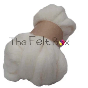Wool Top, New Zealand Roving, Felting and Spinning Fibre, Cream - Picture 1 of 1
