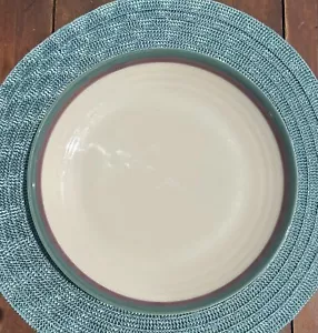 Pfaltzgraff Juniper Bread / Salad Plate 6-3/4" Green & Red Band - Picture 1 of 3