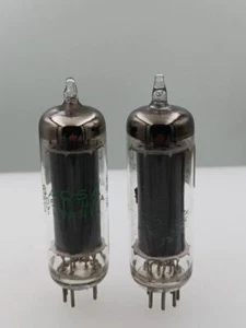 Matched Pair Sylvania 6AQ5A Test NOS 4300gm & 4200gm Black Pl Serious Tubes T222 - Picture 1 of 4