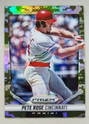 Pete Rose 2014 Panini Prizm Camo Refractor #167 Reds A2 - Image 1 of 2