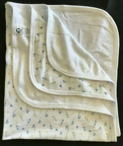 Gerber Beginnings Baby Blanket Swaddle Receiving Lovey White with Cars Cotton - Picture 1 of 6