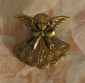 Broche de latón ángel piedra de nacimiento de madre y abuela - Imagen 1 de 3