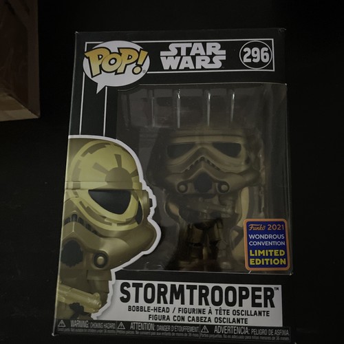 Funko POP! Star Wars – Stormtrooper Dorado Edición Exclusiva WonderCon 2021, Figura De Vinilo Con Estuche Acrílico De Regalo