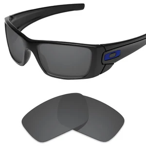 Lentes de repuesto EYAR para gafas de sol de pila de combustible Oakley negro carbono (STD) - Imagen 1 de 3