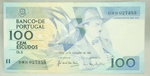 BILLETE PORTUGAL 100 ESCUDOS 24.11.1988 P 179f - Imagen 1 de 2
