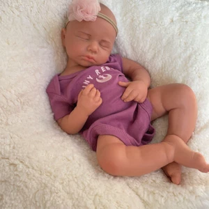 20" Painted Reborn Doll Washable 6.8lb Full Soft Silicone Newborn Baby LouLou - Picture 1 of 11