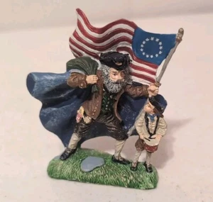 Vtg Great American  Independence War Santa Circa 1776 Pewter Figurine 3.5" - Picture 1 of 22